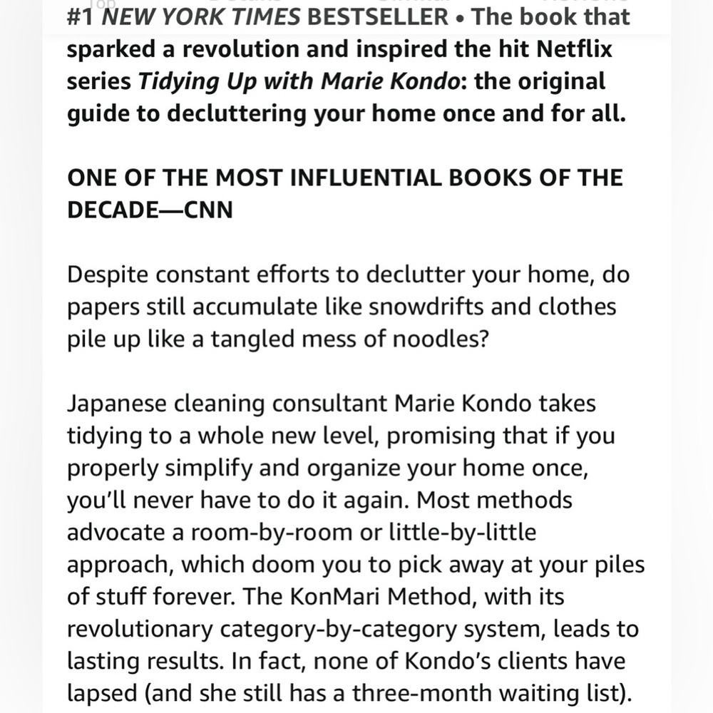 ๐ฐ 3/$15 deal The Life Changing Magic of Tidying Up hardback book by Marie Condo - Picture 4 of 4